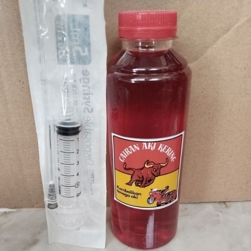 Cairan khusus aki kering sepeda listrik. aki kering motor. aki vrla (free suntikan)
