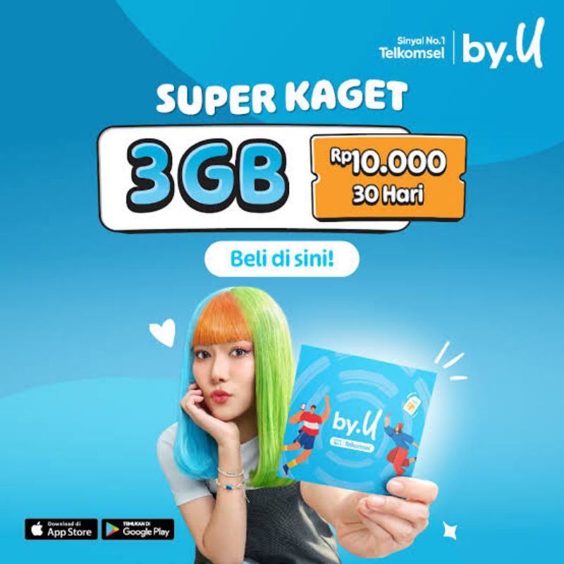 KARTU BY U + PAKET DATA SIAP PAKAI