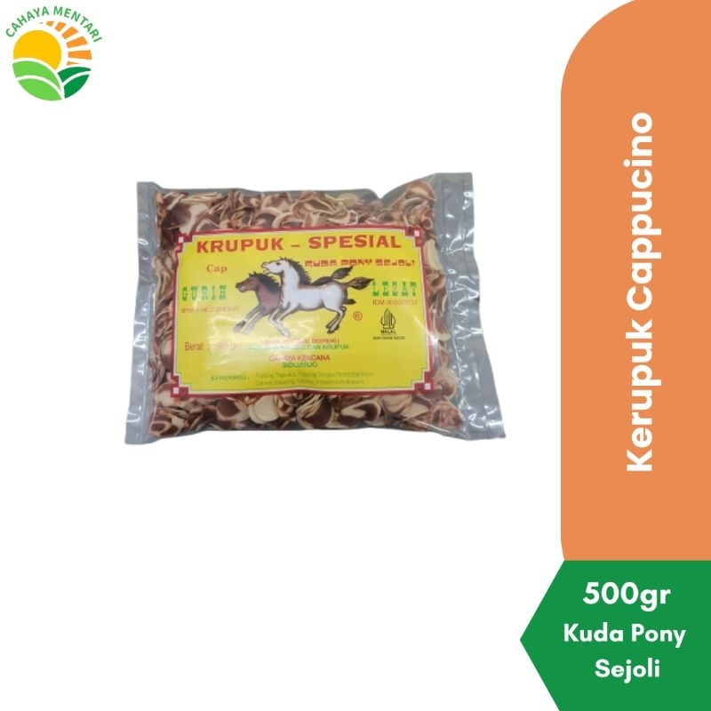 

KERUPUK CAPPUCINO 500GR CAP KUDA PONY SEJOLI