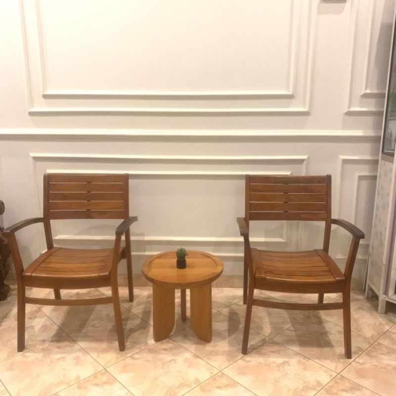 kursi teras set mewah minimalis aesthetic - meja teras set terbaru modern