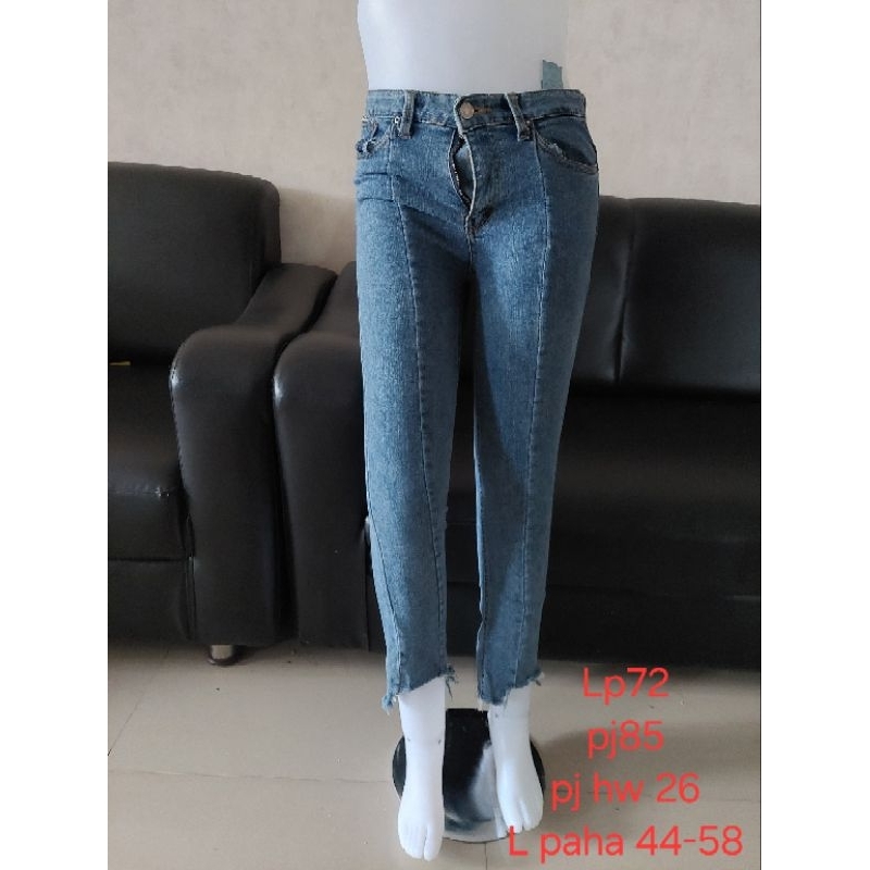 Im vely celana denim celana jeans wanita model rawis