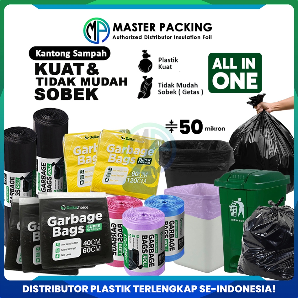 Kantong Plastik Sampah BioHazzard / Plastik Sampah Limbah Medis plastik Infeksius DELKOCHOICE