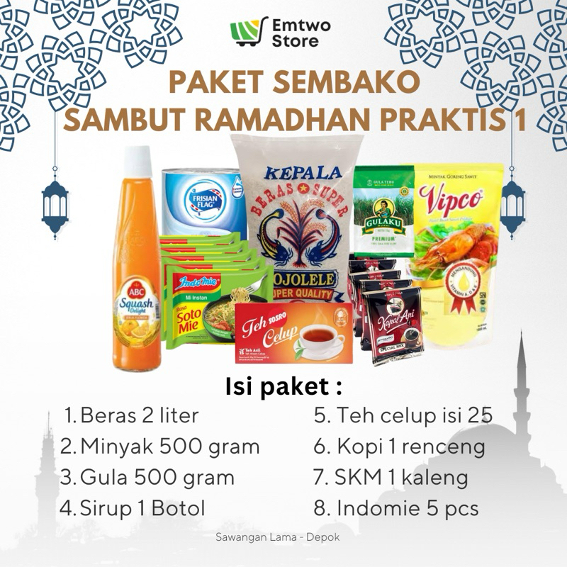 

Paket Sembako Sambut Ramadhan Praktis 1 - Packing Dus