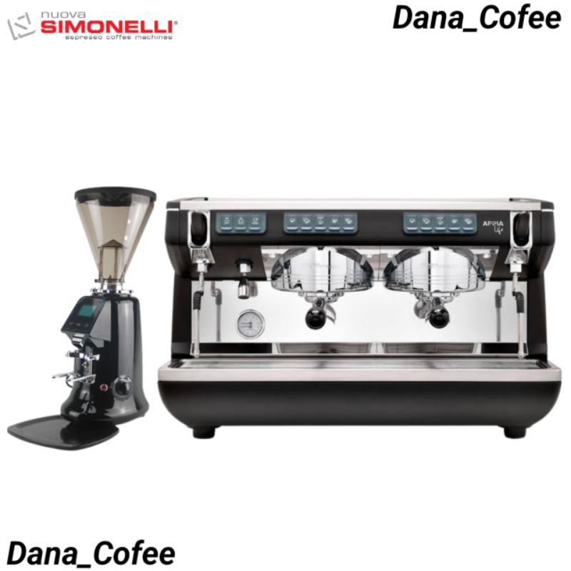 Paket Mesin Kopi Espresso Comersial Simonelli Appia Life 2Group Volumetric With Grinder Maquinos E65