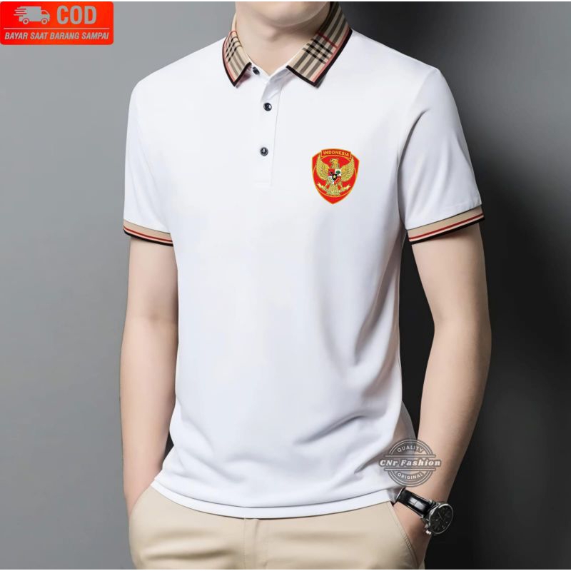 Kaos Krah lengan pendek motif distro45/Kaos krah resleting / baju lengan pendek / kaos distro polo z