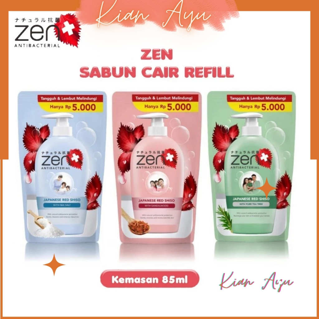 KianAyu* ZEN Refill Sabun Cair Antibacterial 85ml