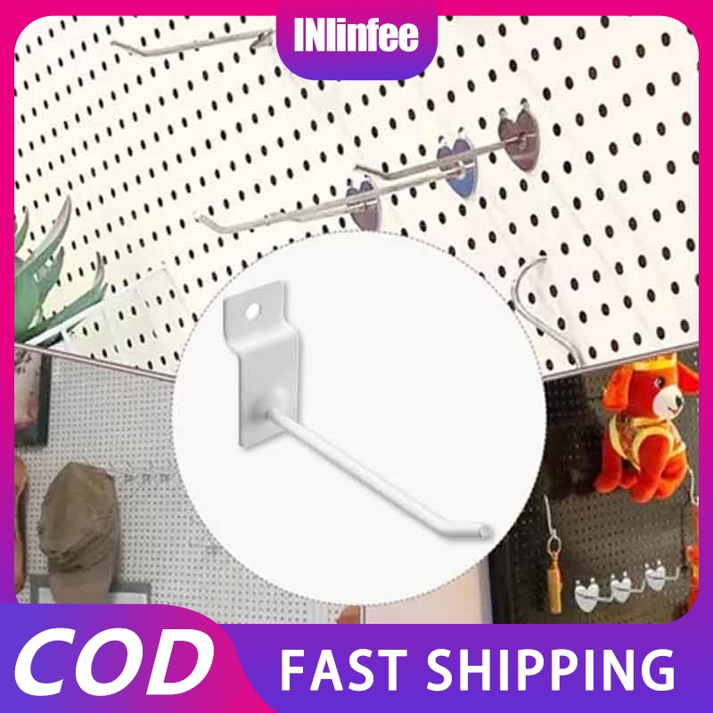 10Pcs Bracket Gantung Slatwall Hook Rak /Supermarket 15cm Hook