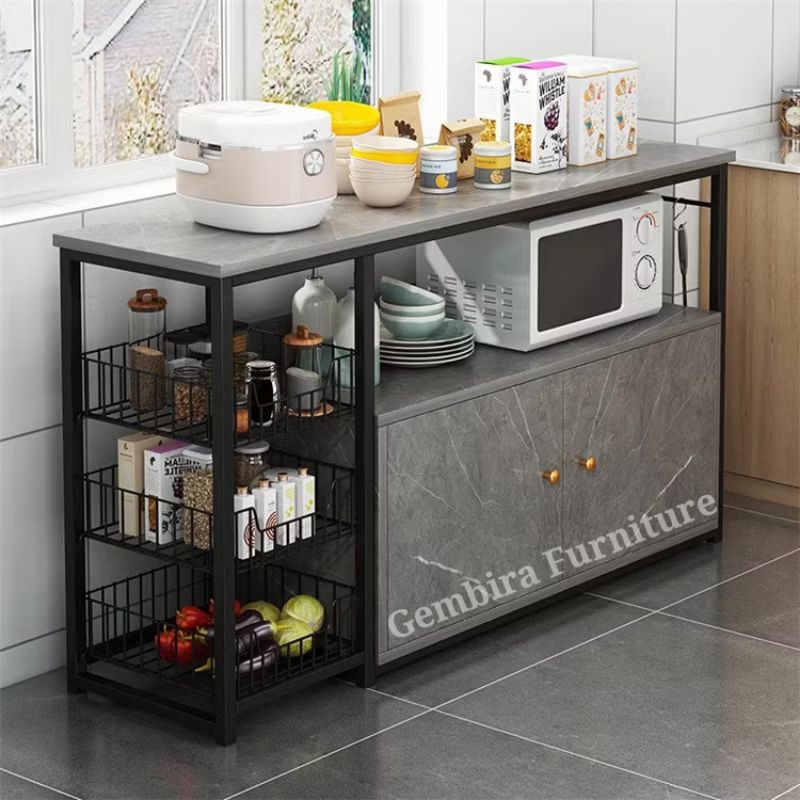 kitchen set rak dapur lemari laci sayur piring gelas rack Meja kantor belajar konsol custom gold