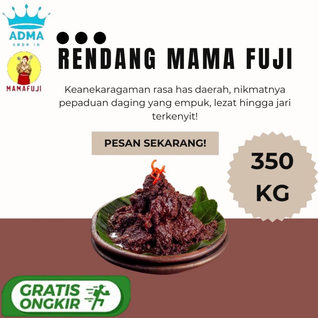 

PROMO RENDANG ASLI MAMA FUJI 100% DI JAMIN BIKIN NAGIH LEMBUT DAN ENAK