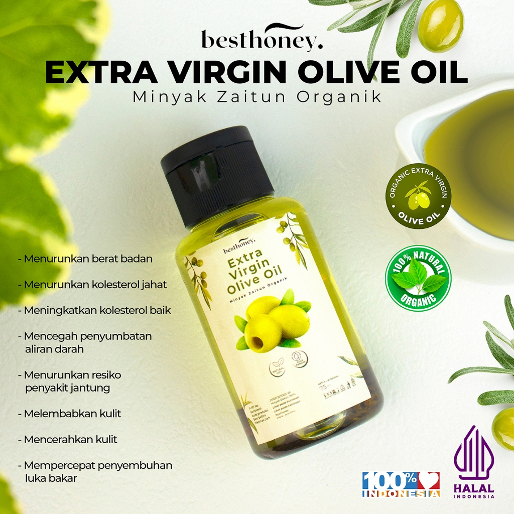 

Best Honey Minyak Zaitun Extra Virgin Olive Oil 100% Olive Oil untuk Masak