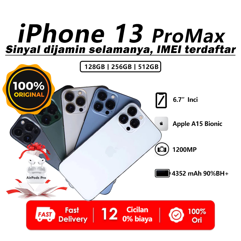 BC iPhone 13 ProMax丨iPhone 13 Pro丨IMEI✅128GB丨256GB SECOND Fullset Original 100% Toko iPhone bekas/ip