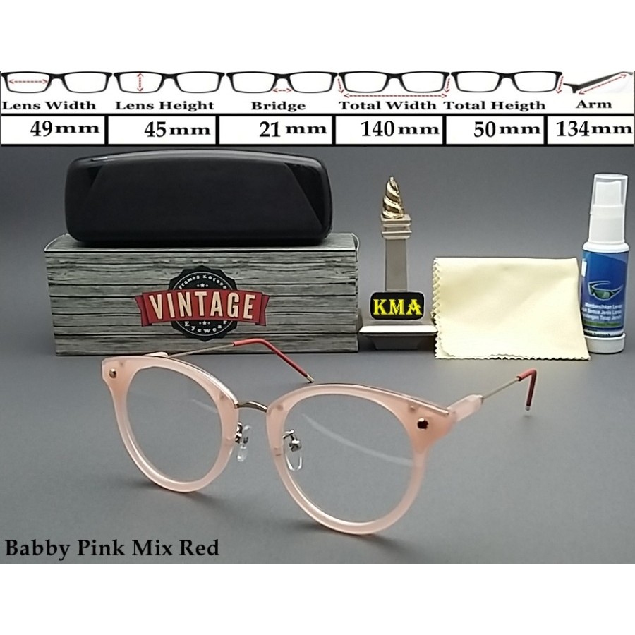 Frame kacamata minus VINTAGE kacamata minus frame korea vintage bulat