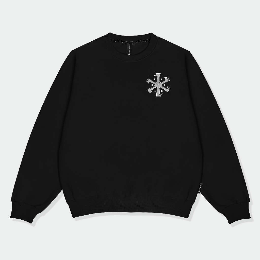 Kickchick Crewneck Vane Black & White Sweater | Sweatshirt Lengan Panjang | KCCN125