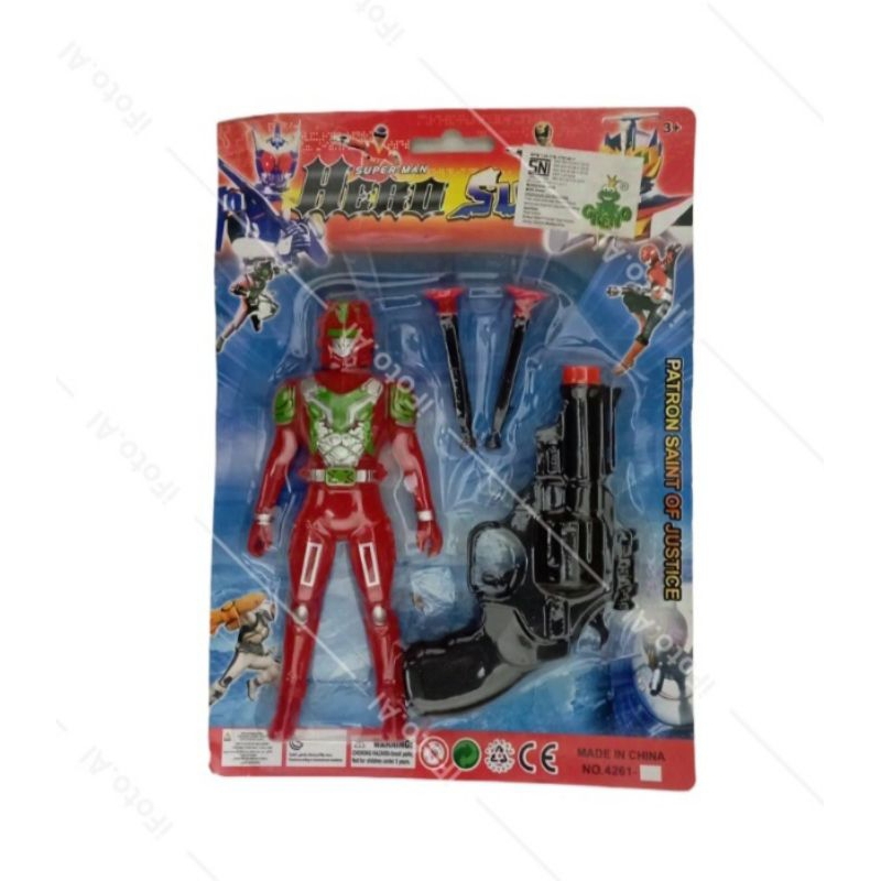 mainan robot hero pistol cop set