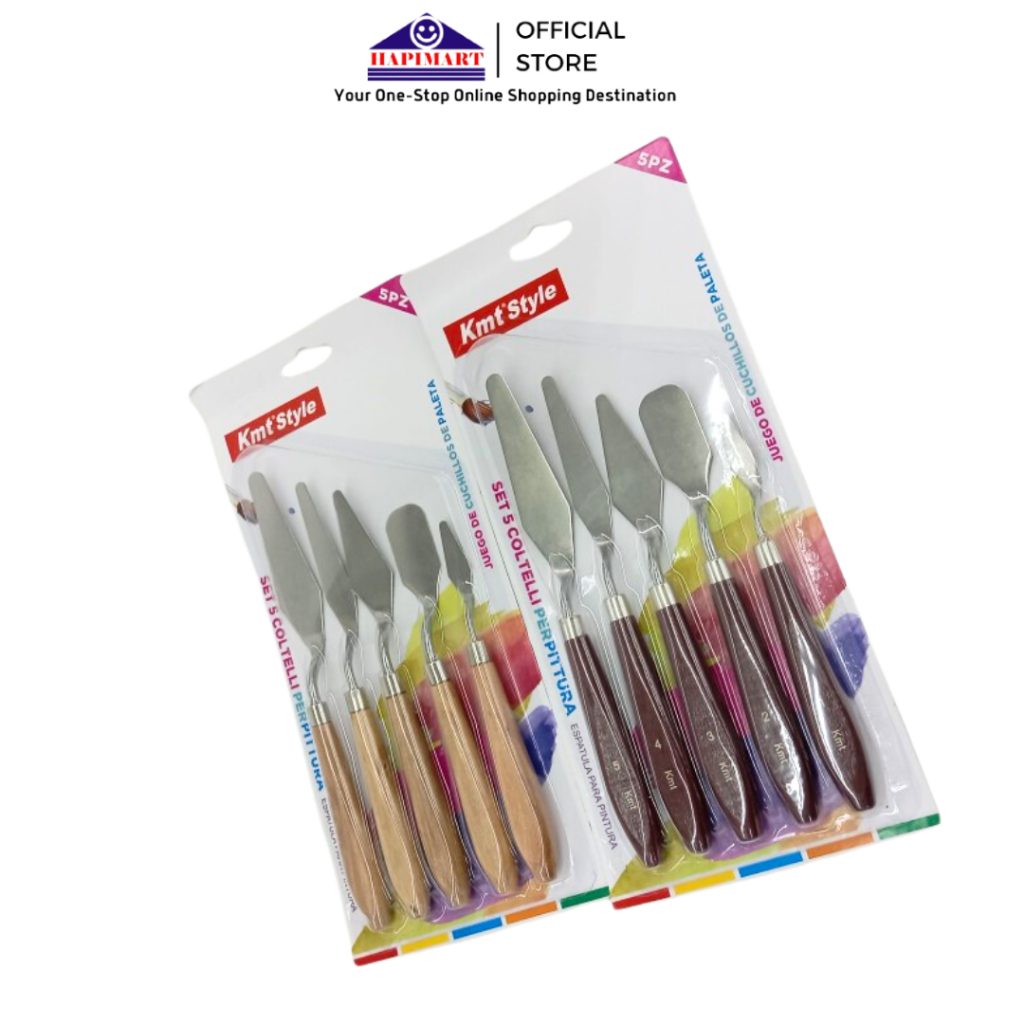 

Pisau Palet Lukis Cat Akrilik Painting Scraper Knife 5 PCS