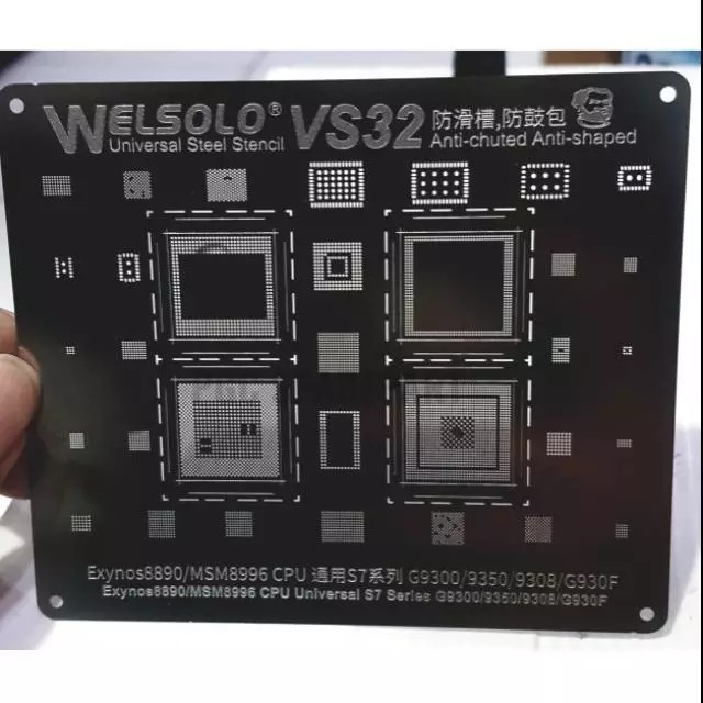Welsolo VS32 Cetakan Plat IC CPU Exynos8890 - MSM8996 - S7 Series G9300 G9350 G9308 G930F