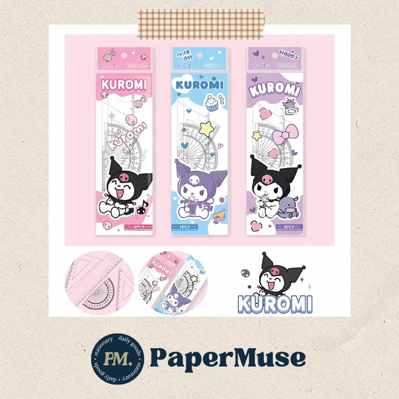 

Penggaris Set 4 in 1 (isi 4pcs) – Cocok untuk Sekolah, Kantor, Menggambar