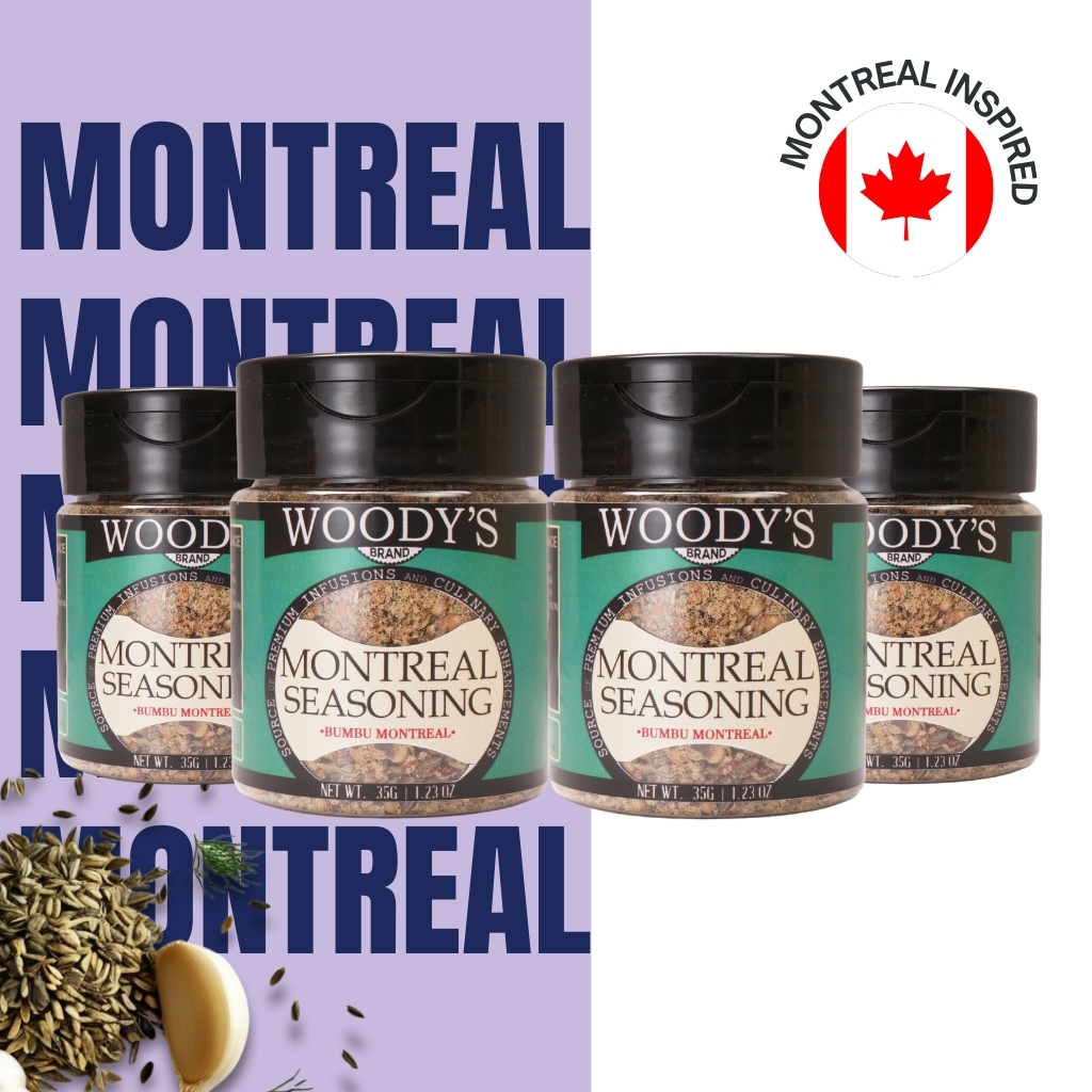 

[QUATTRO PACK] WOODYS BRAND Bundling 4 x Bumbu Montreal Serbaguna 35 Gram Dry Rub Montreal seasoning Bumbu Marinasi Serbaguna Rendah Kalori Rempah Rempah BBQ Grill