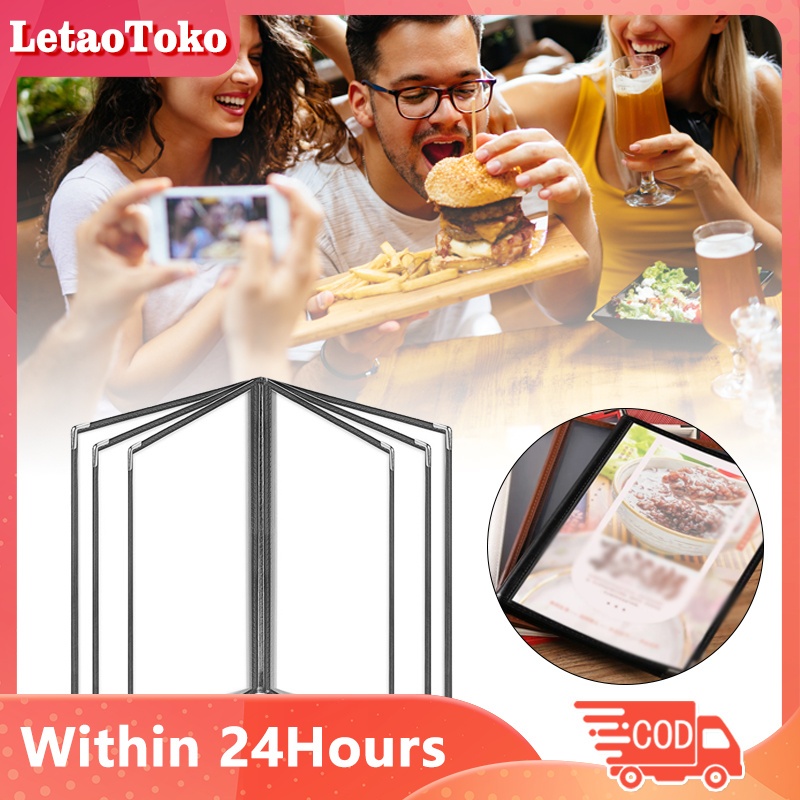 

Sampul pelindung buku menu restoran kulit a4