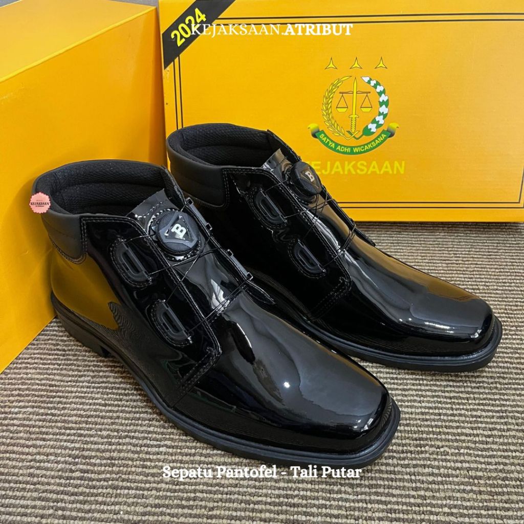 Sepatu PDH Pria - Seragam Kejaksaan (Pantofel Tali Putar Jatah Kejaksaan)