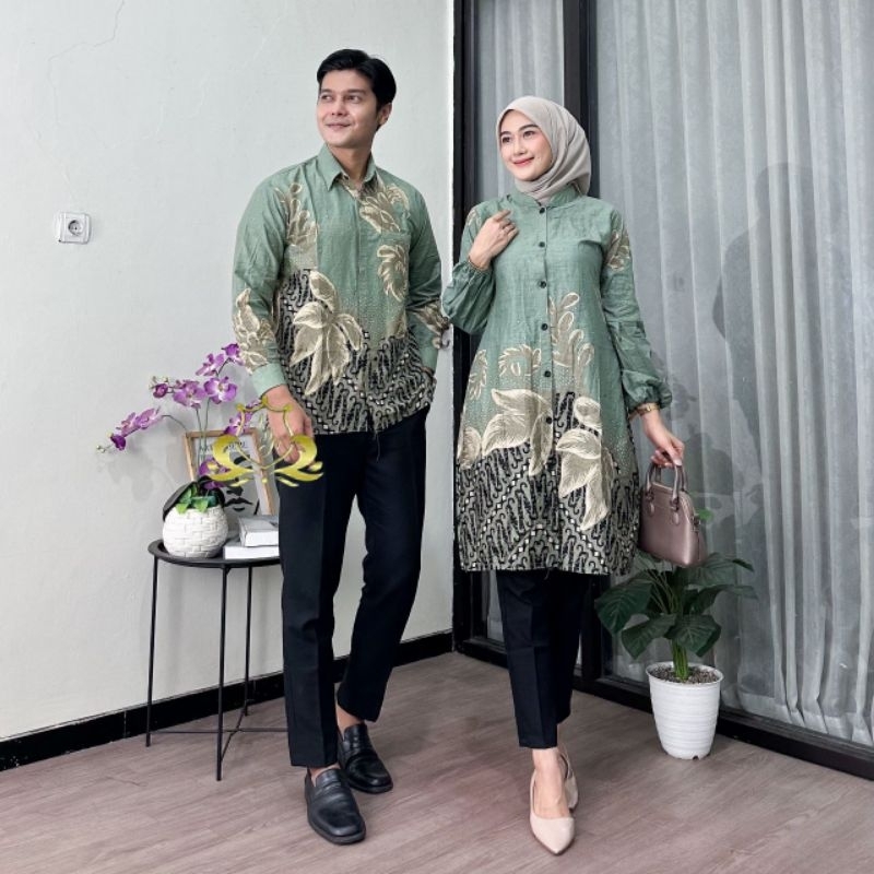 Baju batik couple pria wanita | Setelan batik pria wanita bisa pisah | Batik pria wanita termurah