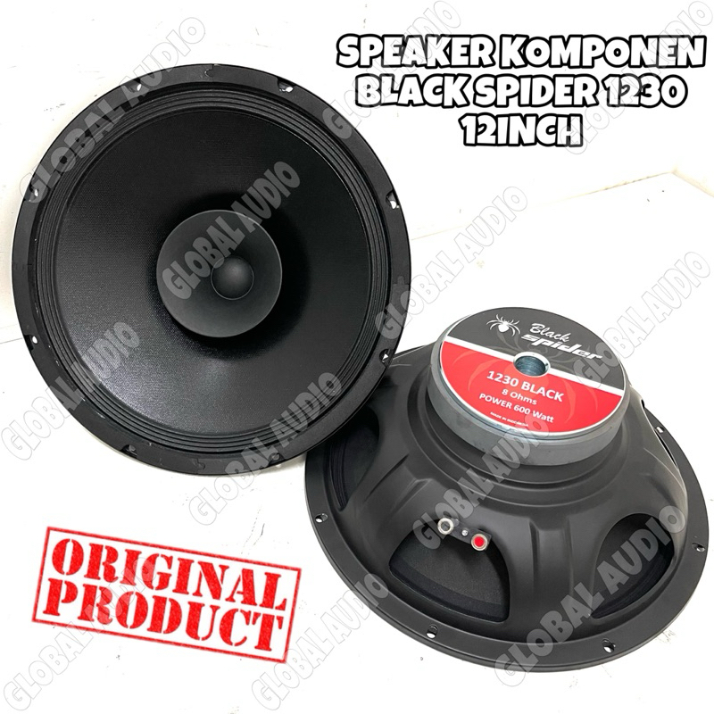 Speaker Komponen BlackSpider 1230 12inch 600watt Original Black spider BS 1230 bs1230 ( Bisa COD )