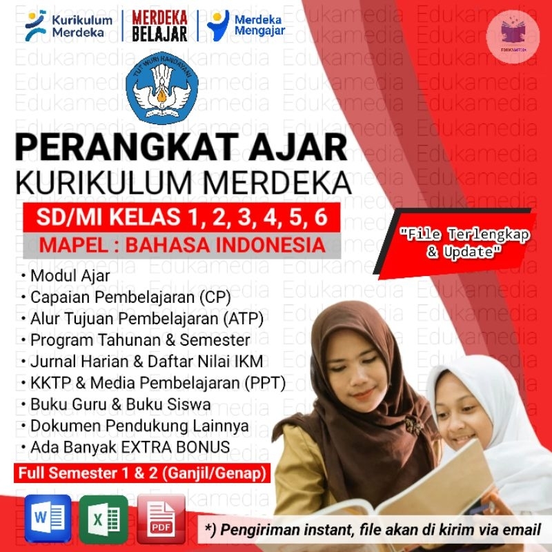 PERANGKAT AJAR IKM BAHASA INDONESIA SD/MI KELAS 1, 2, 3, 4, 5, 6 KURIKULUM MERDEKA 2024/2025