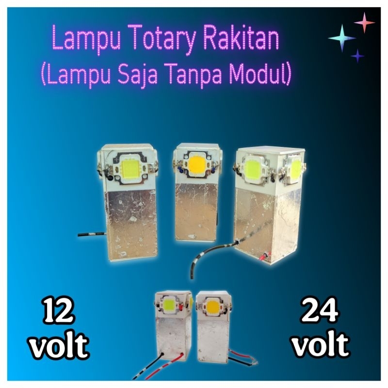 Lampu Rotary Rakitan Lampu Saja Tanpa Modul Menggunakan 4 LED Hpl 12/24 Volt