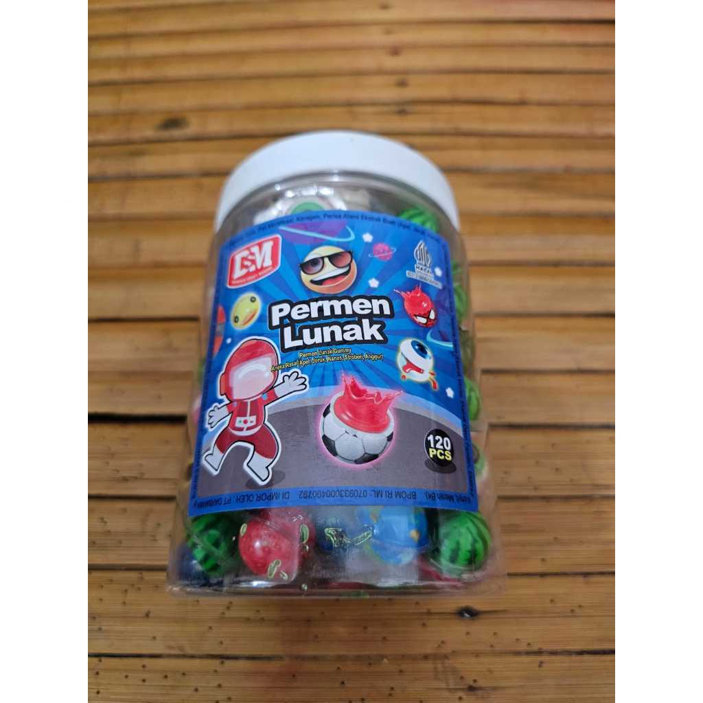 

permen lunak mini aneka rasa halal isi 120 pcs/toples