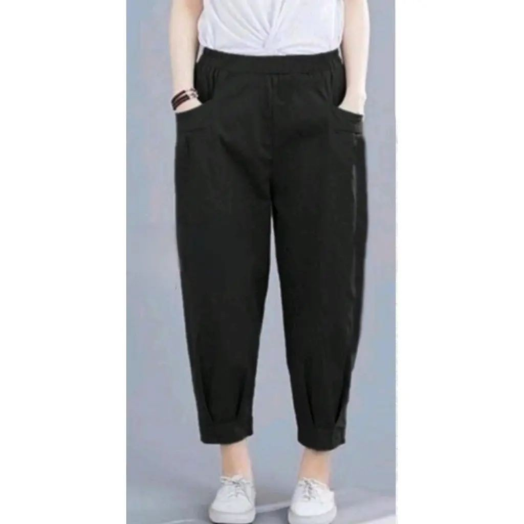 Haruka Pants Celana Wanita Jumbo Pinggang Karet Melar