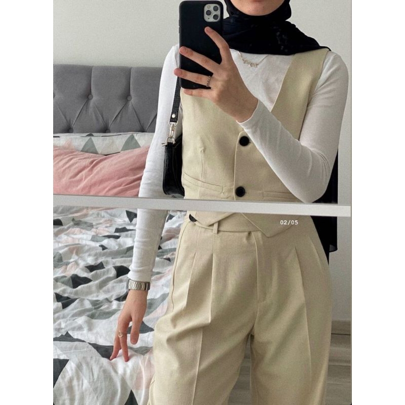 Rompi balzer fashion hijab / vest kuliah remaja / vest formal wanita dewasa /blazer formal wanita