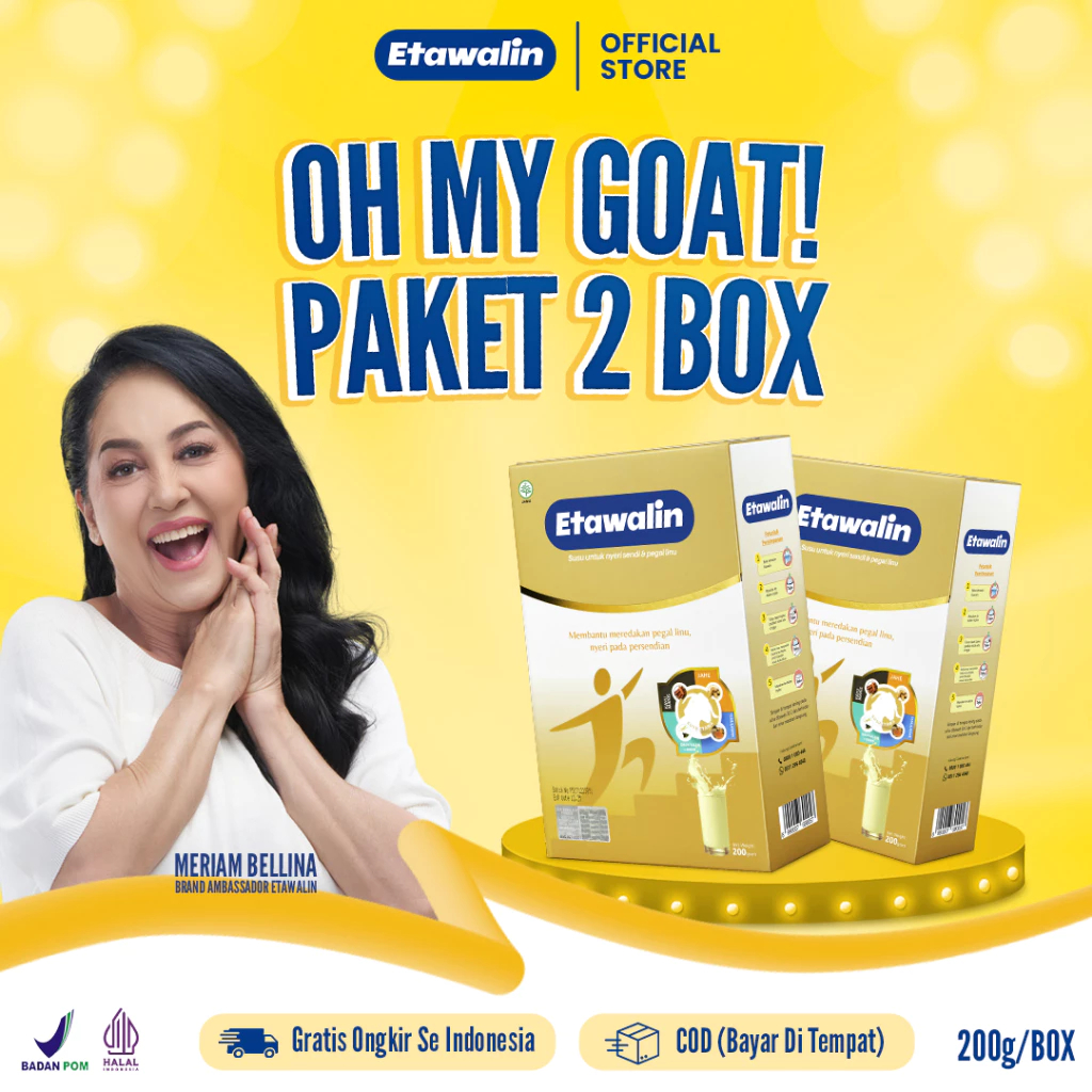 

2 BOX Etawalin - Susu Kambing Etawalin Asli Original Atasi Nyeri Sendi dan Tulang