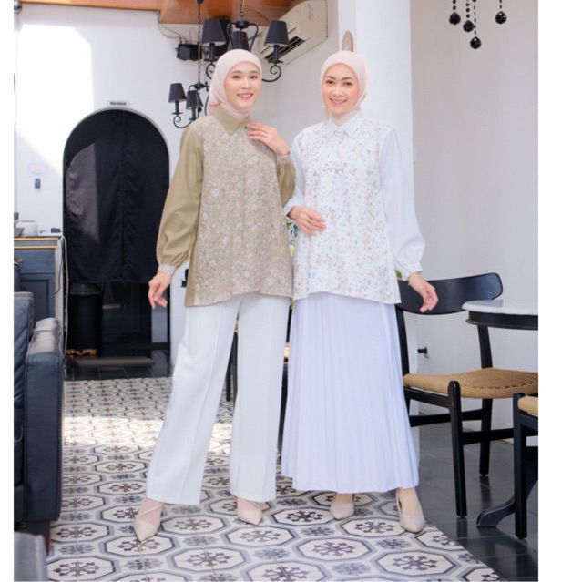 TATUM / AIYANA TOP / kemeja cewek / kemeja putih / kemeja wanita