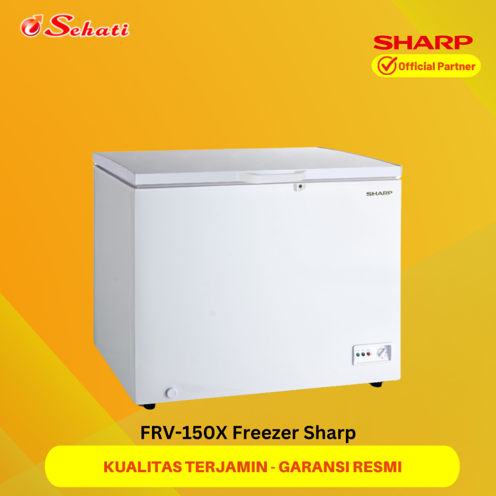SHARP FRV-150X Freezer Sharp 140 Liter NON-CFC 90 Watt - Garansi Resmi
