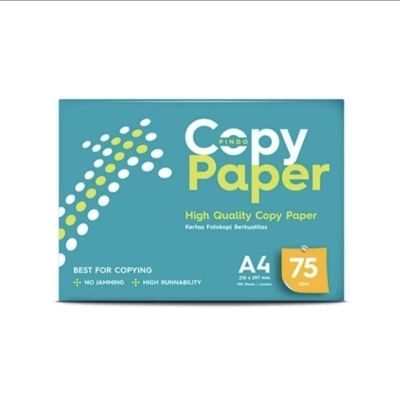 

HJK Copy Paper Kertas HVS 75 GSM A4 / Kertas HVS A4 Fotocopy (Harga 1 Rim)
