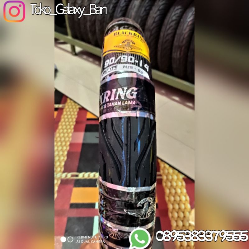 Ban Ban Belakang Motor Matic Non Tubless 90/90-14 Merek Blackring