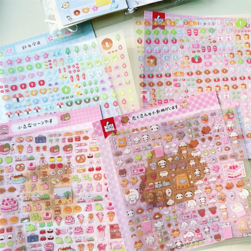 

Big Purikura Label Sticker Alphabet Numbers Animal Food Deco Retro Japanese Korean Style | Stiker Doodle Scrapbook Huruf Angka Hewan Makanan Journaling Jepang Korea Vintage Dekorasi Case Hp Handphone Label Kiss Cut Lucu Cute Buzzz Object