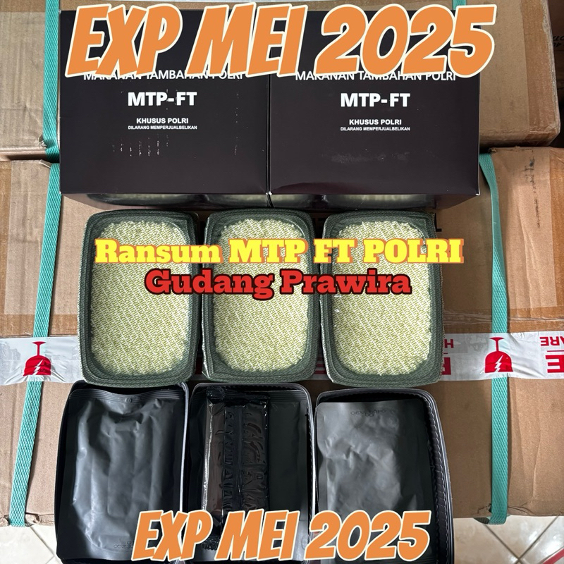 

Ransum MTP FT Polri Expired Maret / _April / Mei 2025 Original MTP POLRI NARAGA TNI EPROKAL PLUS
