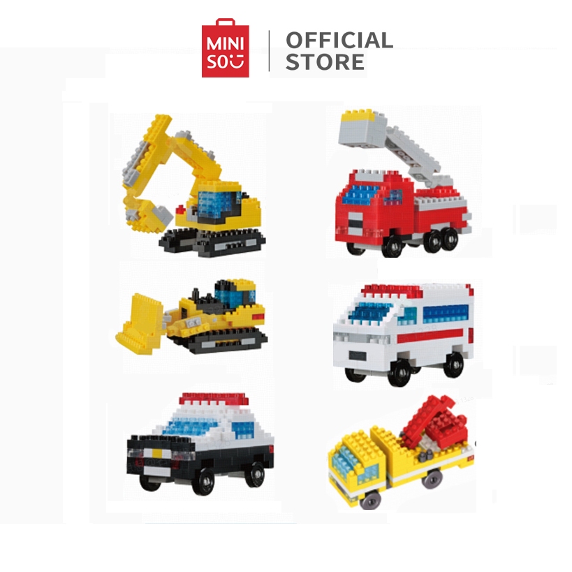 Miniso Building Blocks Series Vehicles/Animals Mainan Edukasi Anak Mainan Blok Bangunan Anak-anak