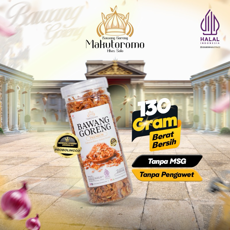 

Bawang Goreng Premium Makutoromo 130 Gram