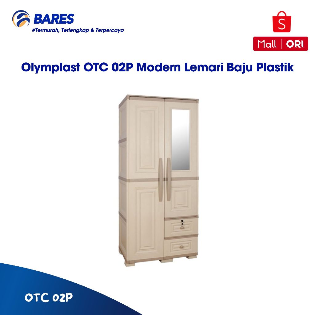 Olymplast OTC 02P Modern Lemari Baju Plastik