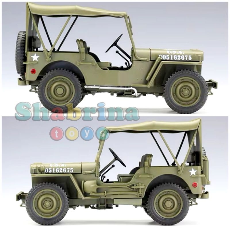 Diecast Miniatur Mobil JEEP 1941 WILLYS MB - Scale 1/18