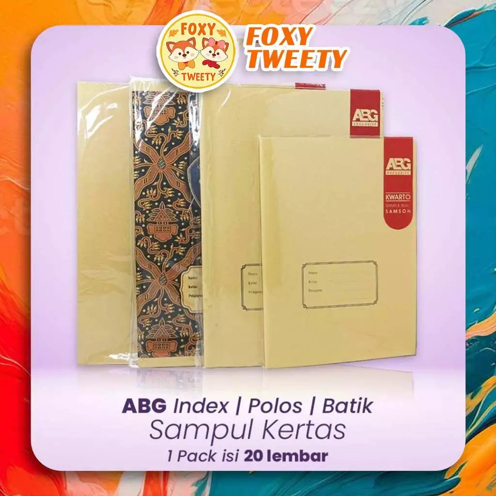 

(Live) Sampul kertas ABG isi 20 Lembar Ukuran Kwarto / Boxy Bigboss | Sampul Polos Batik Index | Sampul Buku Coklat