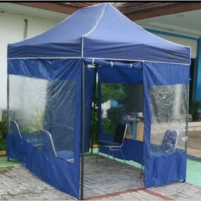 tenda lipat ukuran  3x4,5 beai premium ketbalan besi  1,2mm sangat Kokoh dan bagus+ dinding  4sisi