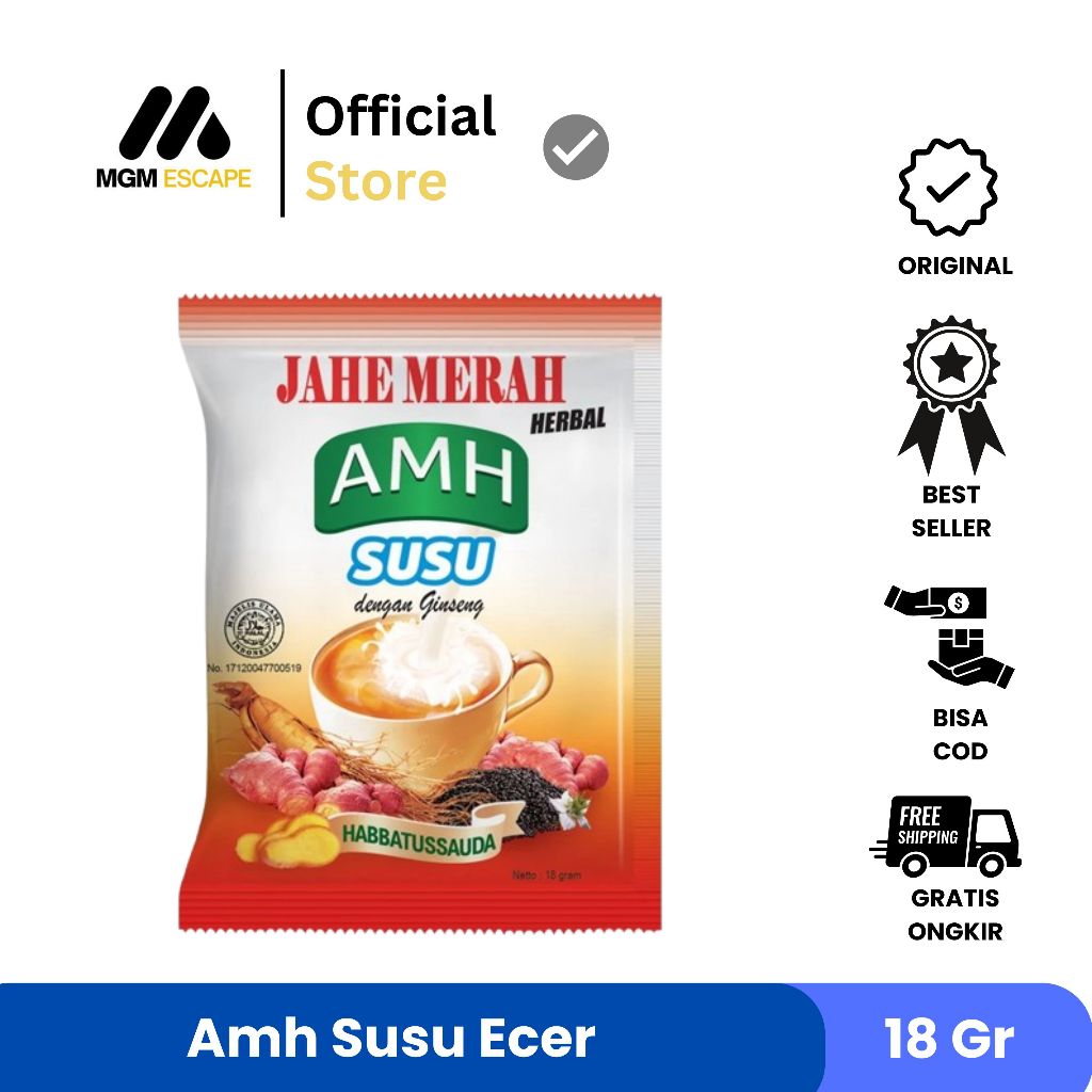 

Susu Jahe Merah Super AMH sachet Minuman Jahe Instan Bubuk Untuk Daya Tahan Tubuh 1 Sachet