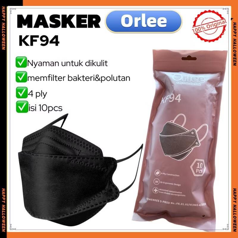 MASKER ORLEE KF94 4PLY EARLOOP ISI 10 ORIGINAL KEMENKES