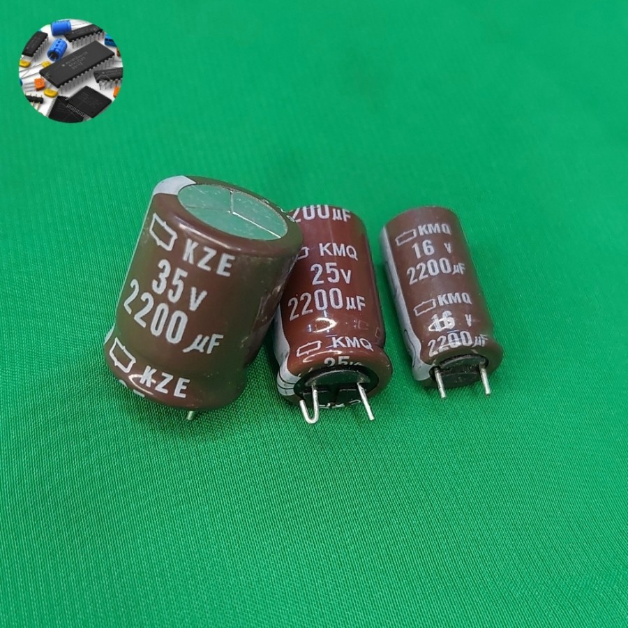 Kapasitor capasitor elco elko 2200uf 16v / 2200uf 25v / 2200uf 35volt