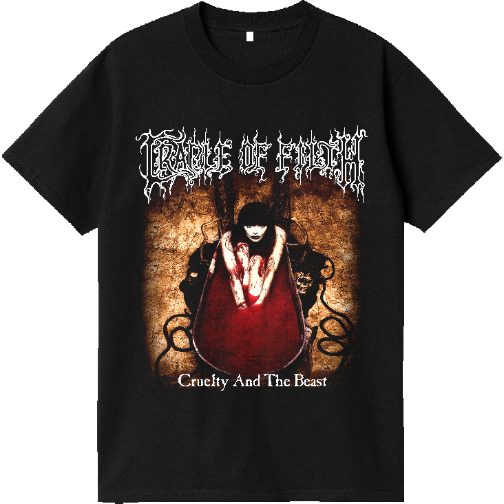 Kaos Black Metal Baju Distro T-Shirt Band Cradle Of Filth