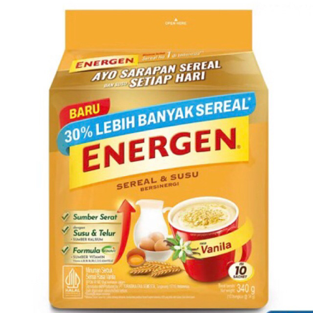 

(Misha) Energen Sereal & Susu Vanila 10X34g