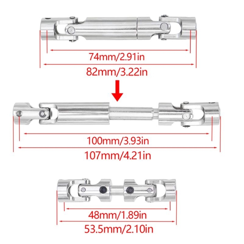 Kopel metal  MN128 MN86 MN86S MN86K MN86KS MN G500 poros penggerak baja logam CVD XVD drive shaft up
